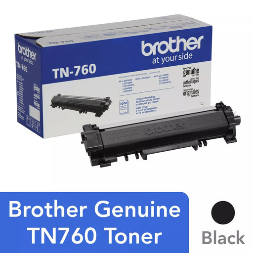 Brother TN760 High-Yield Toner, Black