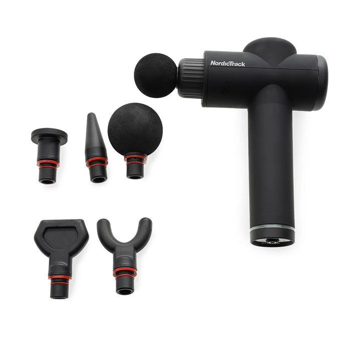 NordicTrack PulseTech Percussion Therapy Gun with 6 Massage Heads