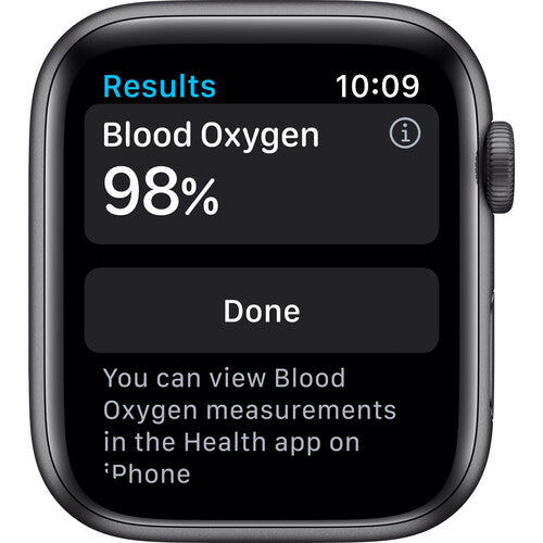 Apple Watch Series 6 (GPS + Cellular) 44mm Space Gray Aluminum Case with Black Sport Band - Space Gray Model:M07H3LL/A