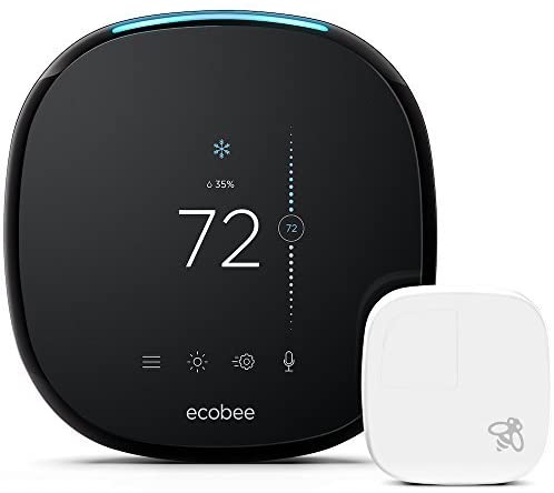 ecobee 4 Smart Thermostat with Room Sensor and Built-in Amazon Alexa by ecobee
