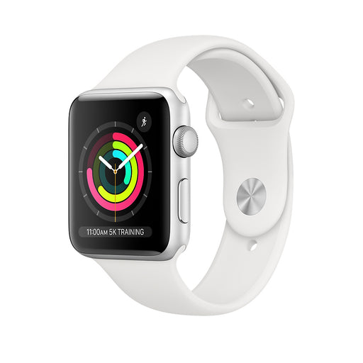 Apple Watch Series 3 (GPS) 38mm Silver Aluminum Case with White Sport Band - Silver Aluminum Model:MTEY2LL/A