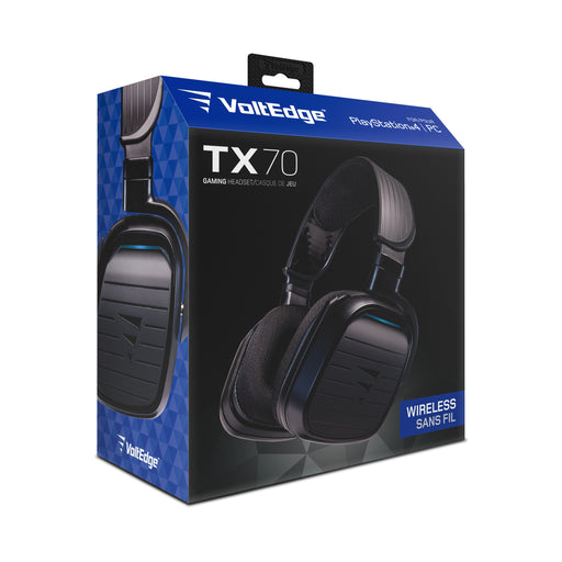VoltEdge, TX70 Wireless Headset, PlayStation4, Black