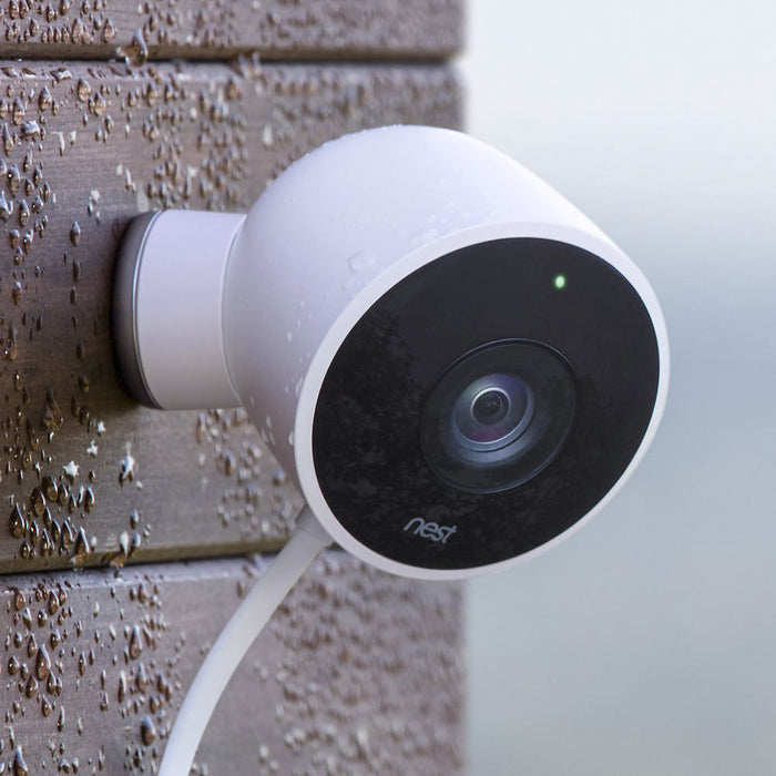 Google - Nest Cam Outdoor security camera - White Model:NC2100ES
