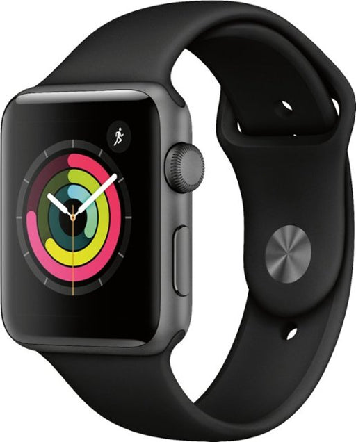 Apple Watch Series 3 (GPS) 42mm Space Gray Aluminum Case with Black Sport Band - Space Gray Aluminum Model:MTF32LL/A