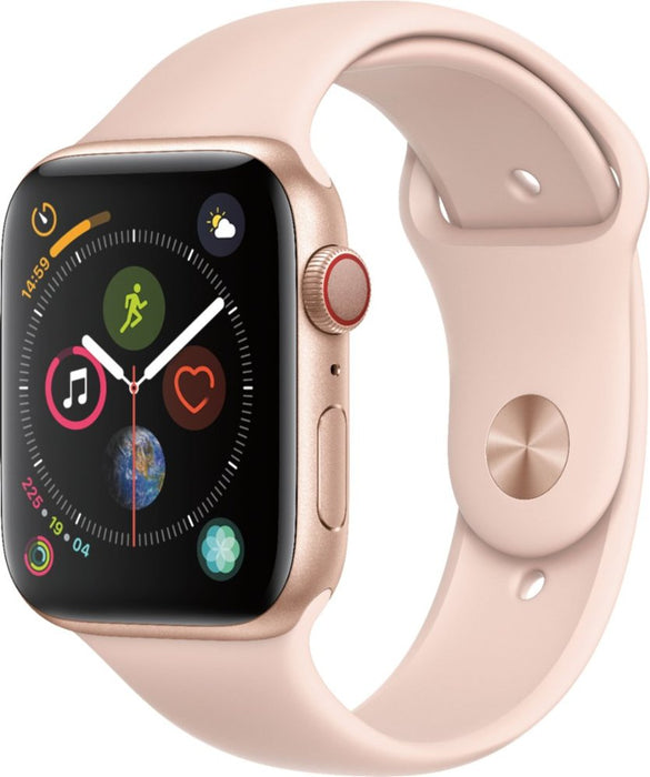 Apple Watch Series 4 (GPS + Cellular) 44mm Gold Aluminum Case with Pink Sand Sport Band