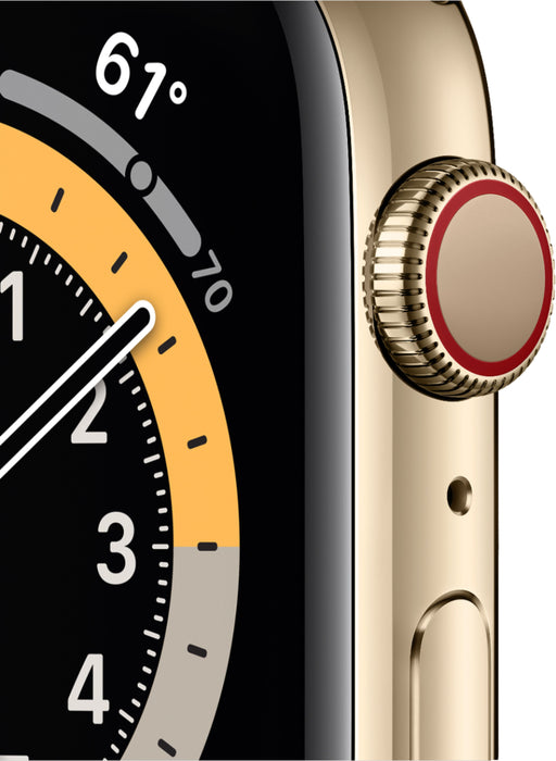 Apple Watch Series 6 (GPS + Cellular) 44mm Gold Stainless Steel Case with Gold Milanese Loop - Gold