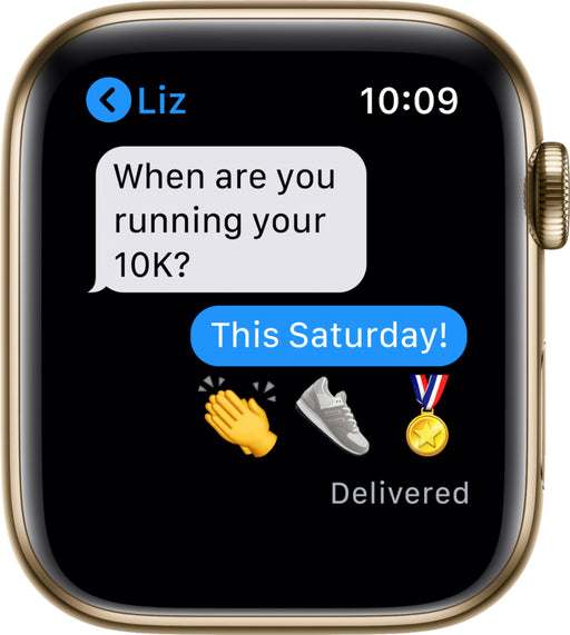 Apple Watch Series 6 (GPS + Cellular) 44mm Gold Stainless Steel Case with Gold Milanese Loop - Gold