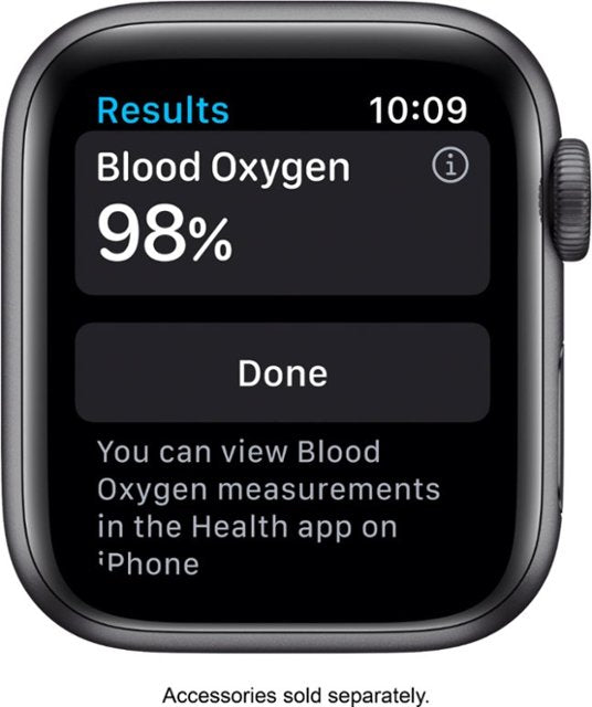 Apple Watch Series 6 (GPS) 40mm Space Gray Aluminum Case with Black Sport Band
