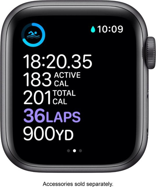 Apple Watch Series 6 (GPS) 40mm Space Gray Aluminum Case with Black Sport Band
