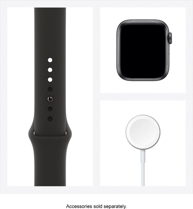 Apple Watch Series 6 (GPS) 40mm Space Gray Aluminum Case with Black Sport Band