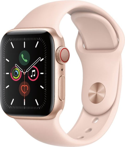 Apple Watch Series 5 (GPS + Cellular) 40mm Gold Aluminum Case with Pink Sand Sport Band