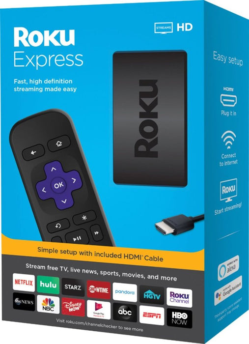 Roku - Express Streaming Media Player - Black