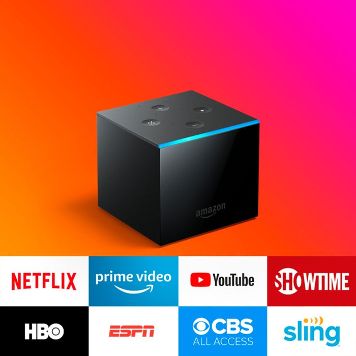 Amazon - Fire TV Cube 16GB 2nd Gen Streaming Media Player with Voice Remote - Black