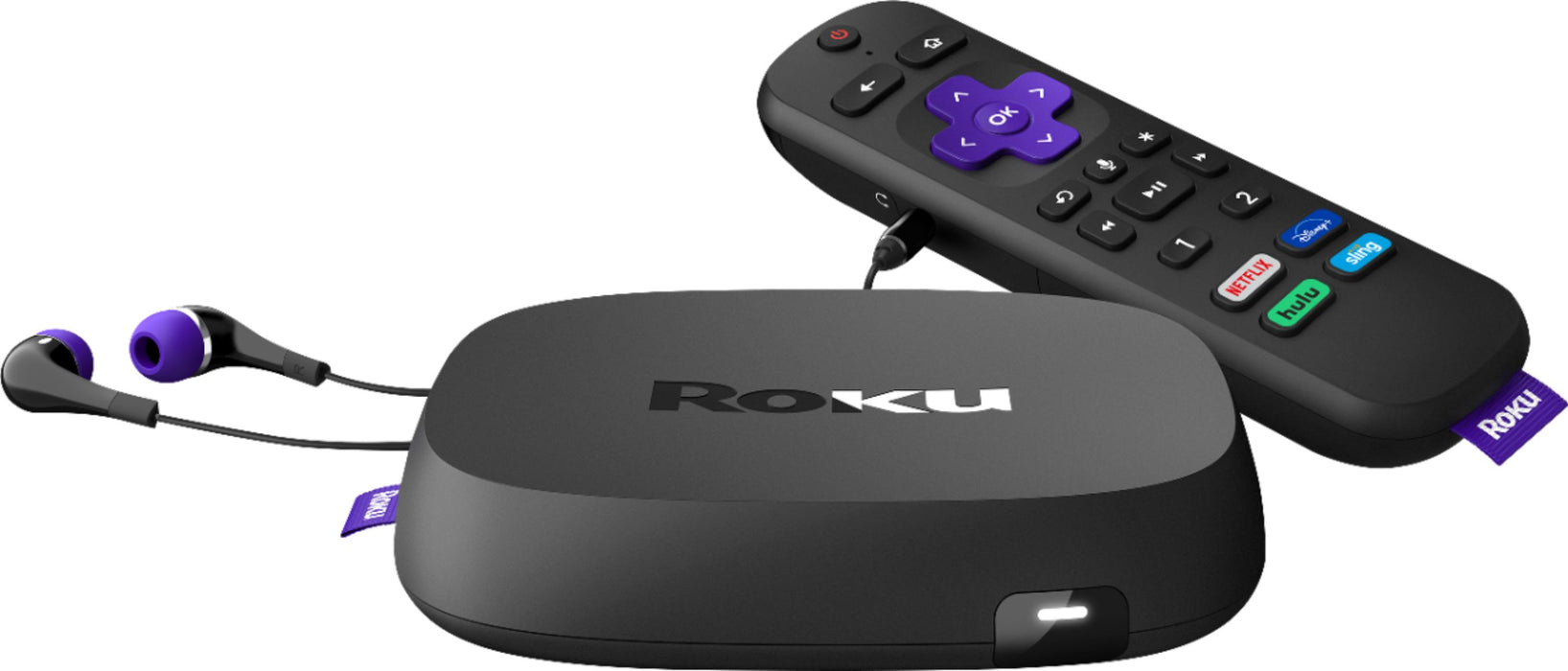 Roku - Ultra (2020) 4K/Dolby Vision Streaming Media Player with Voice Remote, TV Controls, and Premium HDMI Cable - Black