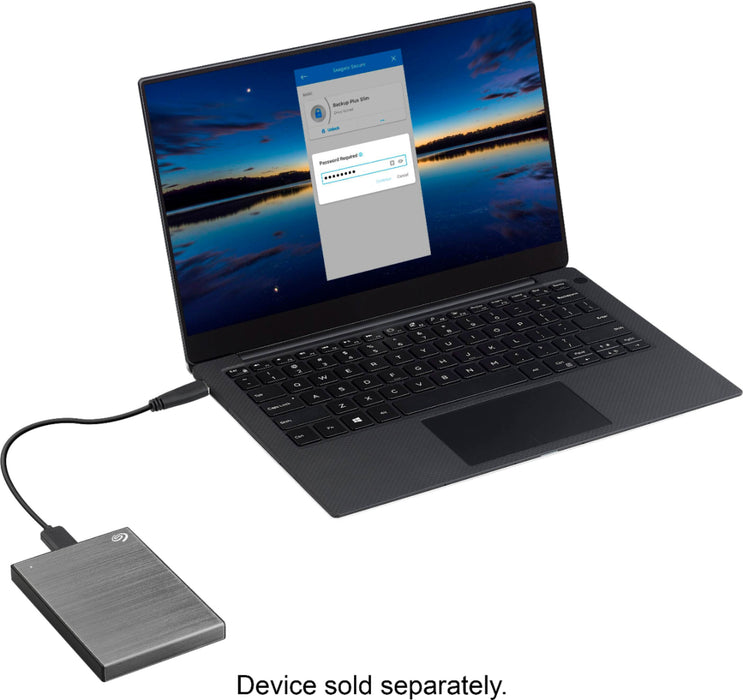 Seagate 2TB Backup Plus Slim Portable External Hard Drive USB 3.0