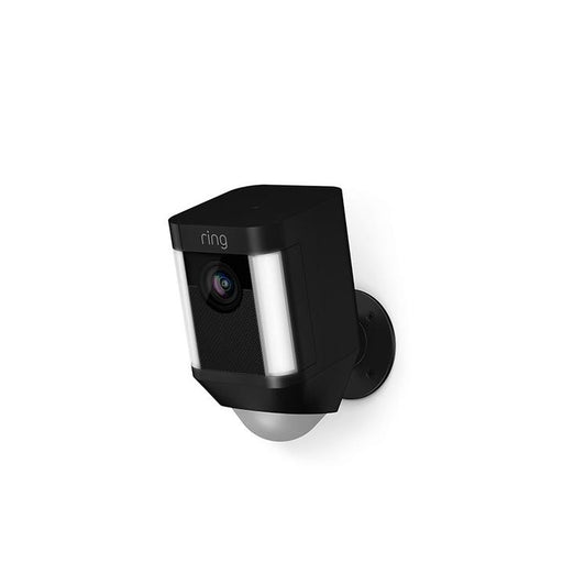 Roll Over to Zoom Ring Spotlight Camera Battery Powered Outdoor Black Wi-Fi Security Camera