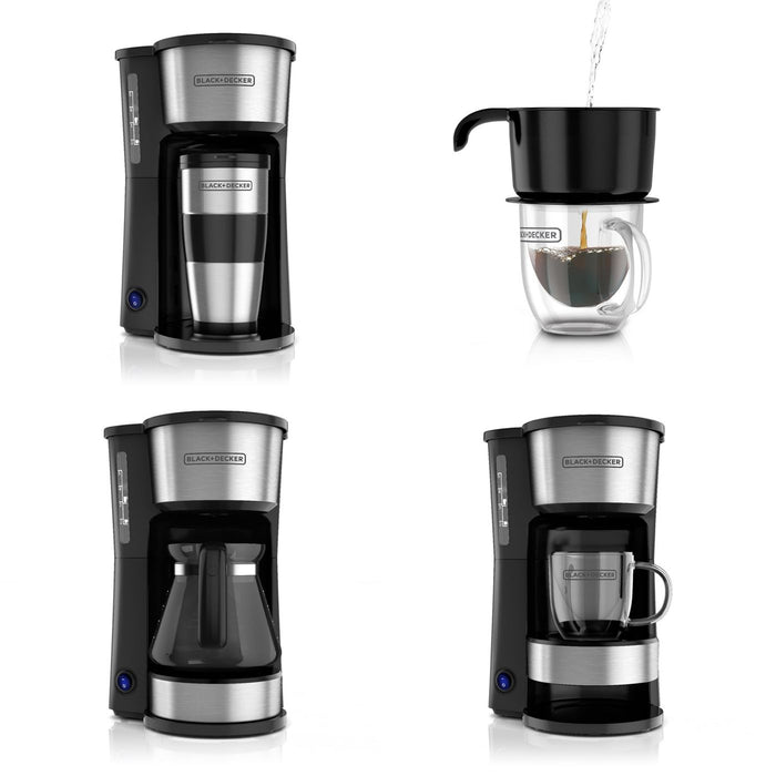 BLACK+DECKER 5 Cup 4-in-1 Station Coffeemaker - Stainless Steel