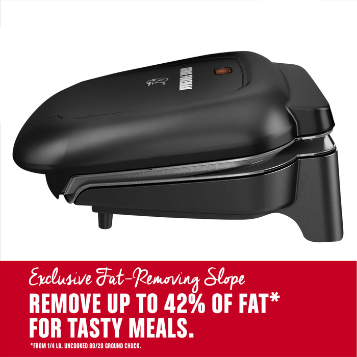 George Foreman 2 Serving Classic Plate Electric Grill and Panini Press