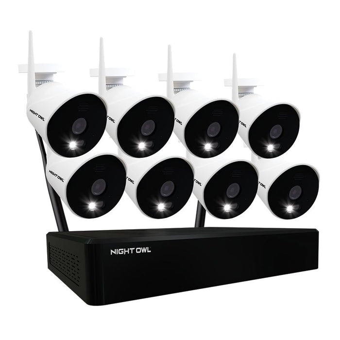 10 Channel 1080p Smart Security System with 1TB Hard Drive and 8 1080p Wi-Fi IP Spotlight Cameras