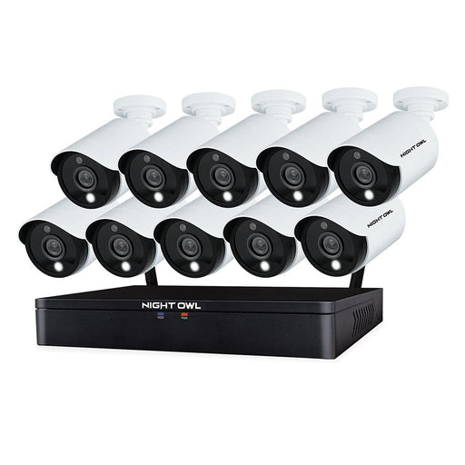 Expandable 20 Channel Hybrid DVR with 1TB Hard Drive and 10 Wired Spotlight Cameras (Add up to a Total of 16 Wired Cameras and 4 Wireless Devices)
